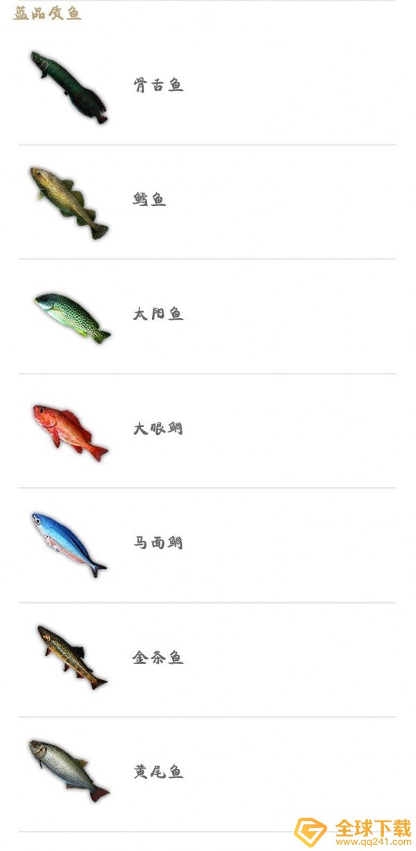 妄想山海鱼苗大全-各品质鱼种类汇总一览_全球下载